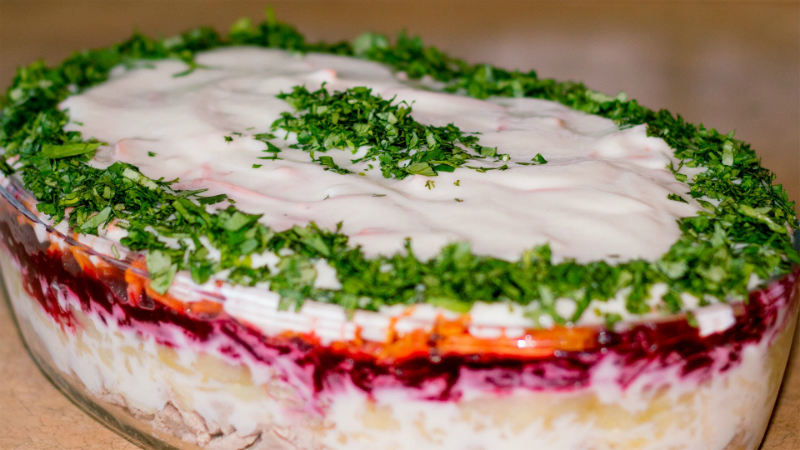 салат с говядиной и морковью