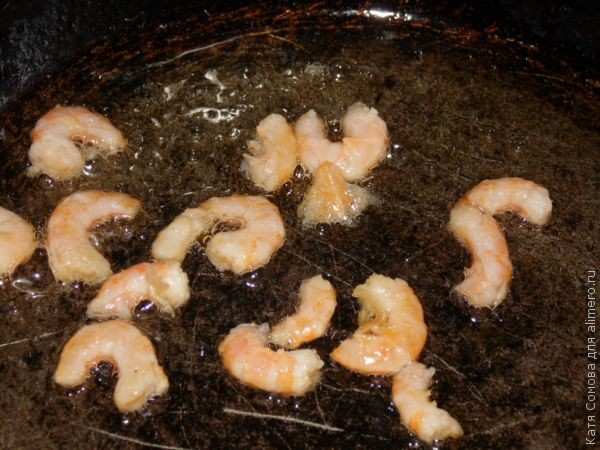 Омлет с креветками