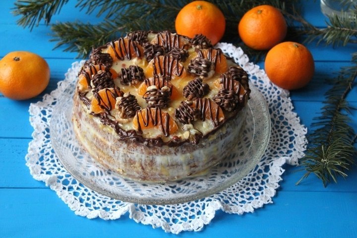 МАНДАРИНОВЫЙ ТОРТ