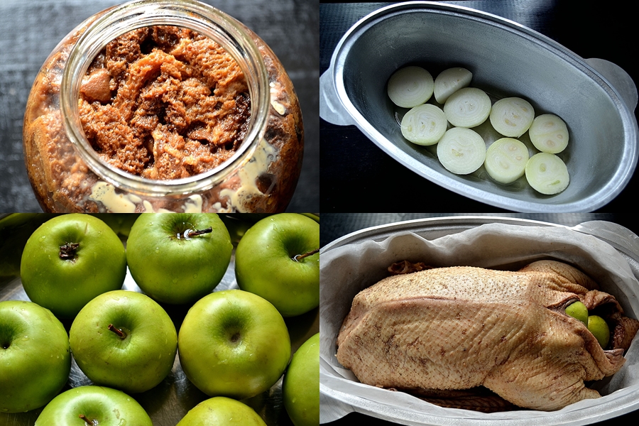 Гусь запеченный с яблоками — русская кухня Гусь запеченный с яблоками — русская кухня