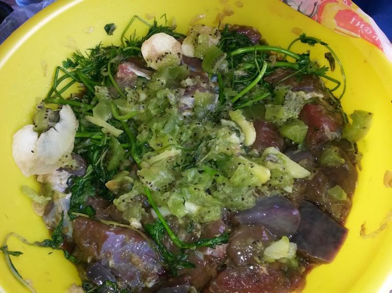 Шашлык из печени с курдюком Шашлык из печени с курдюком еда, своими руками, шашлык
