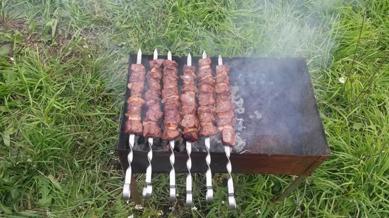 Шашлык из печени с курдюком Шашлык из печени с курдюком еда, своими руками, шашлык