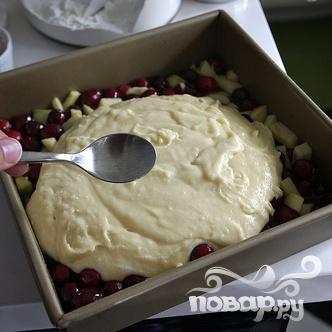 Клюквенно-яблочный пирог