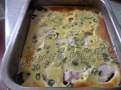 Куриное филе в яично-сметанной заливке - шаг 5