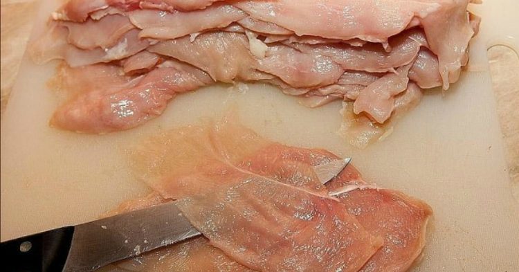 Куриная грудка запечёная слоями