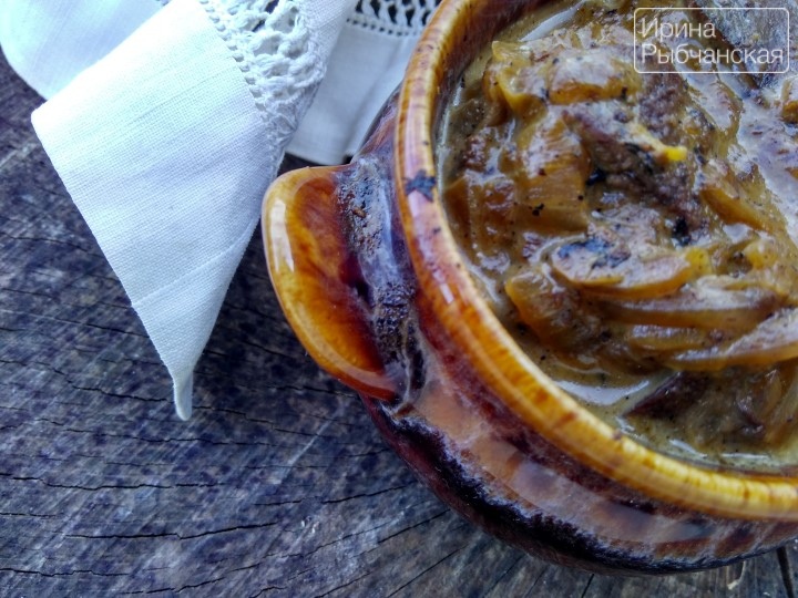 Очень вкусная и нежная печень по-строгановски